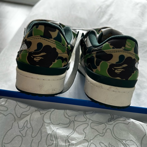 Adidas x BAPE Forum 84 Low “30th Anniversary Green Camo” Sneakers - Picture 8 of 9